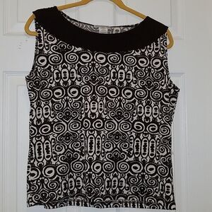 Bleecker & McDougal brown white top Sz XLP